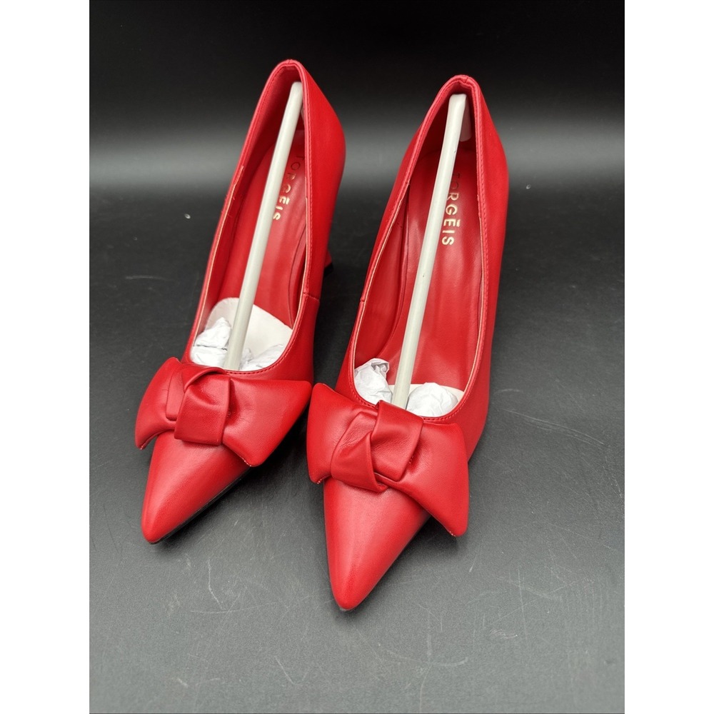 Red Torgeis Women's‎ Tamrina Pointed Toe Dressy Flared Heels Sz 6 NWOB